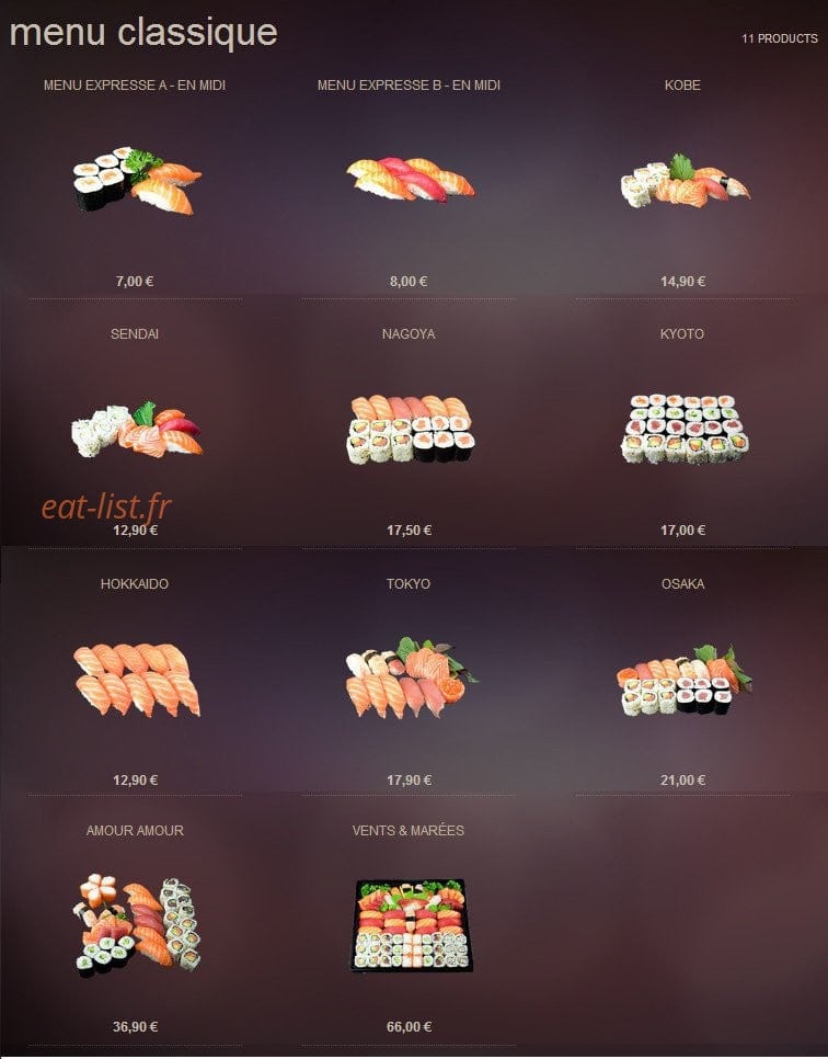 Sushi Creation — carte page 3