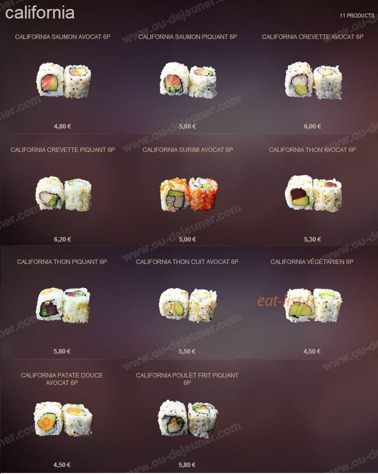 Sushi Creation — carte page 9