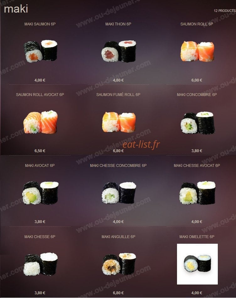 Sushi Creation — carte page 10