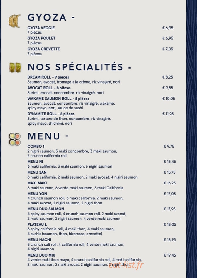 Sushi Daily — carte page 4
