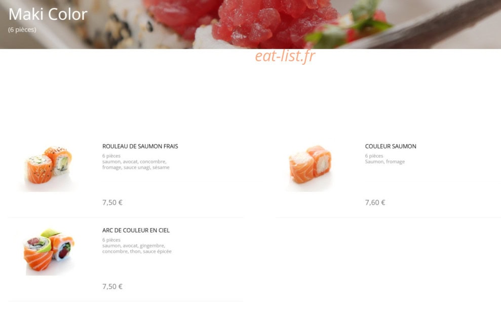 Sushi Design — carte page 8