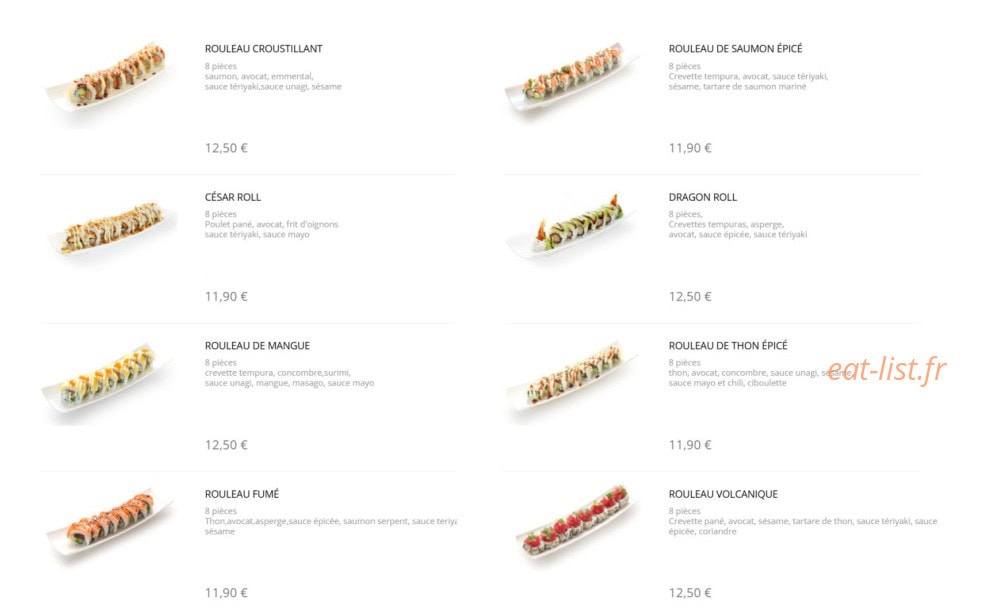 Sushi Design — carte page 12