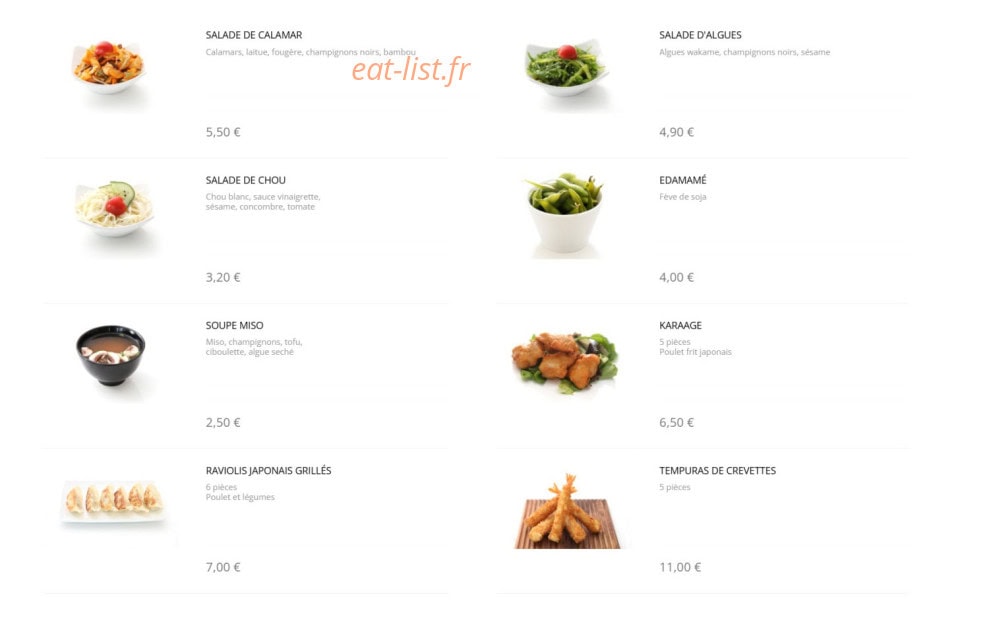 Sushi Design — carte page 17