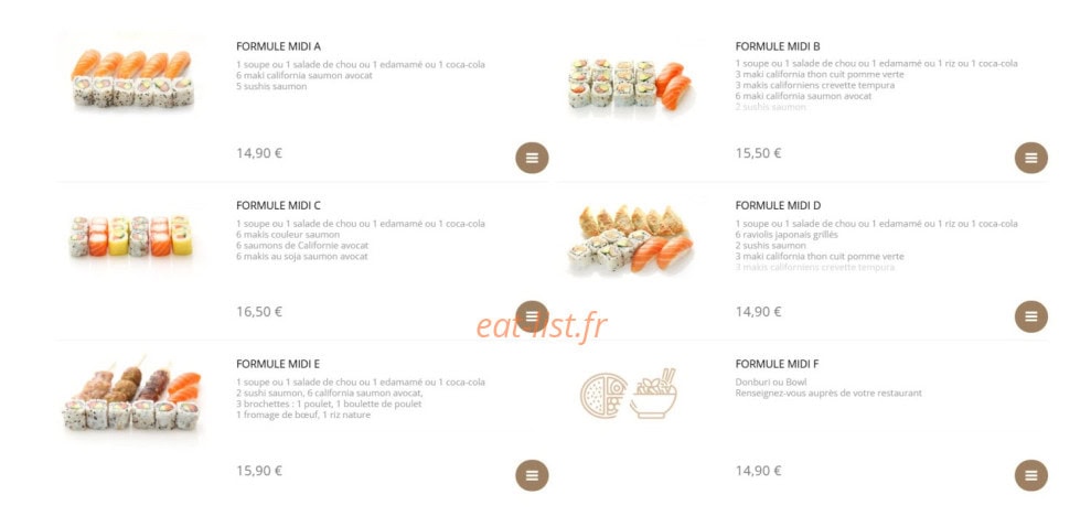 Sushi Design — carte page 13