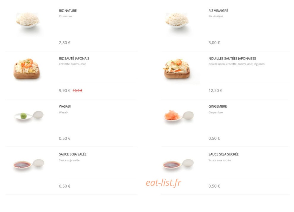 Sushi Design — carte page 19