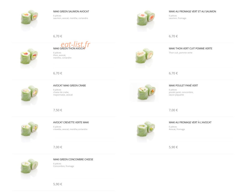 Sushi Design — carte page 11
