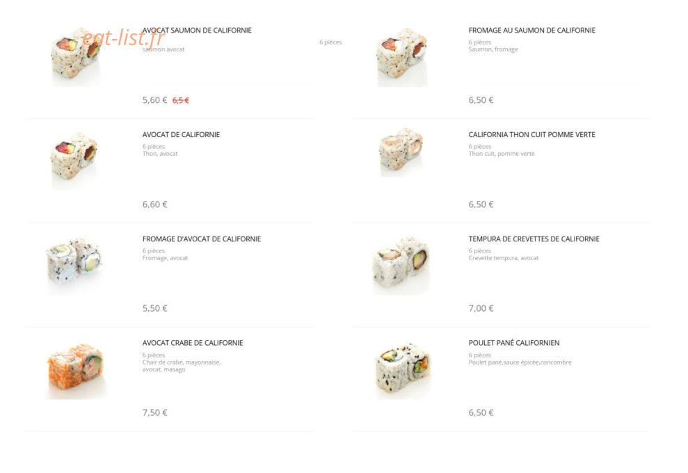 Sushi Design — carte page 10