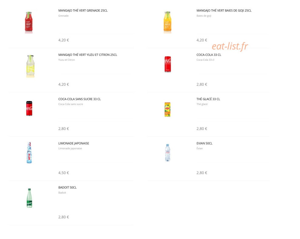 Sushi Design — carte page 20