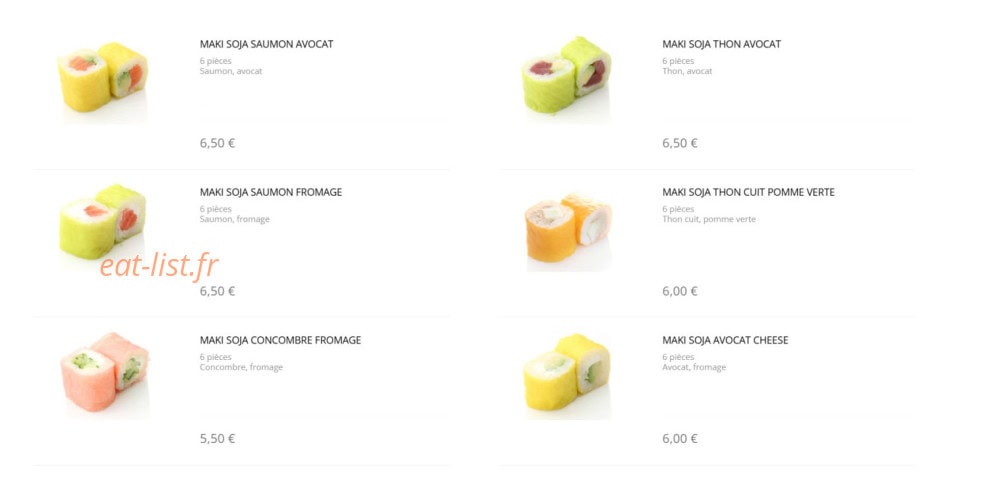 Sushi Design — carte page 9