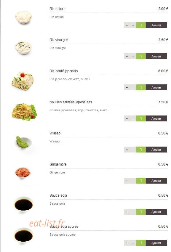 Sushi Design — carte page 18