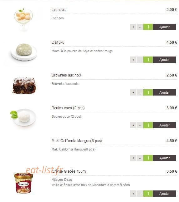 Sushi Design — carte page 19