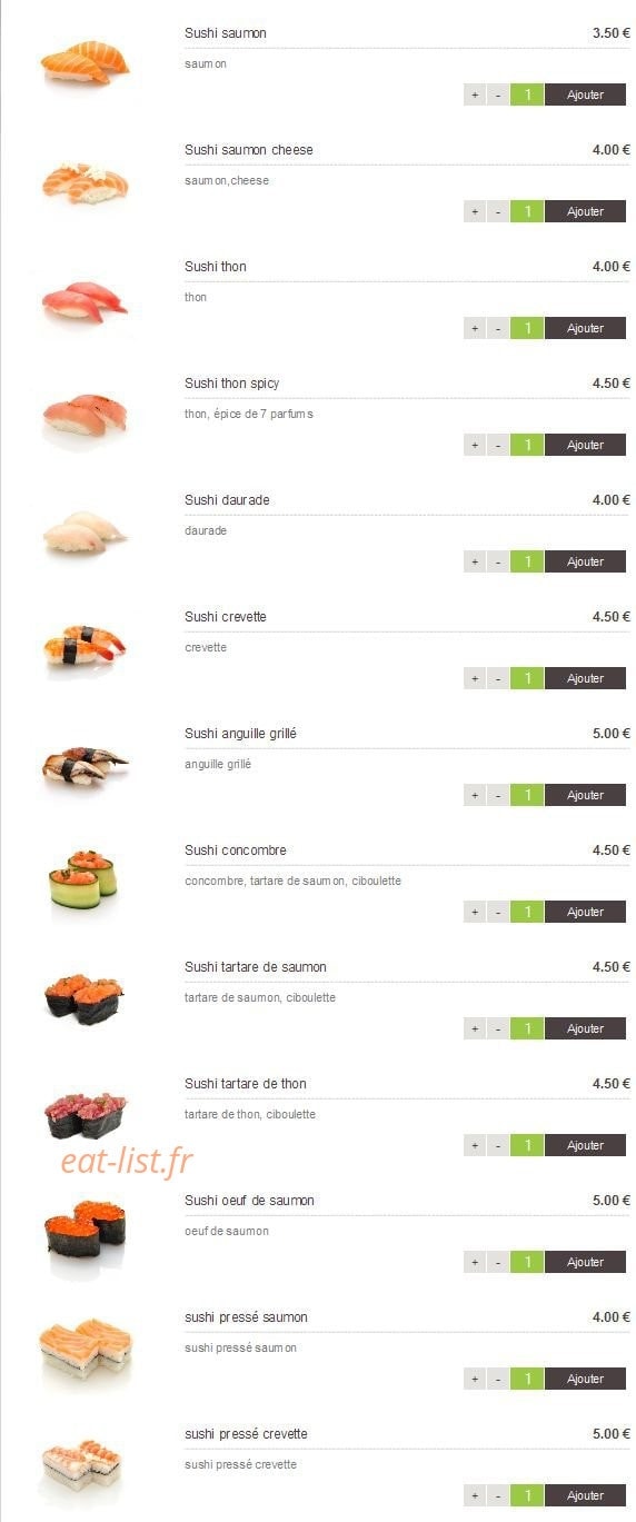 Sushi Design — carte page 13