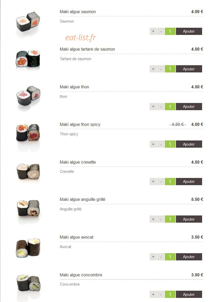 Sushi Design — carte page 7