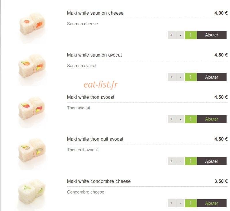Sushi Design — carte page 8