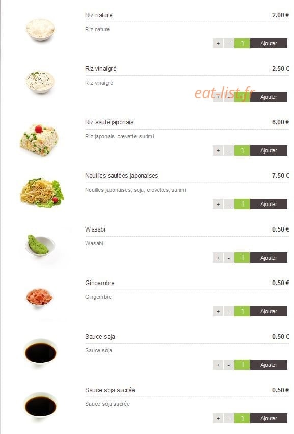 Sushi Design — carte page 18