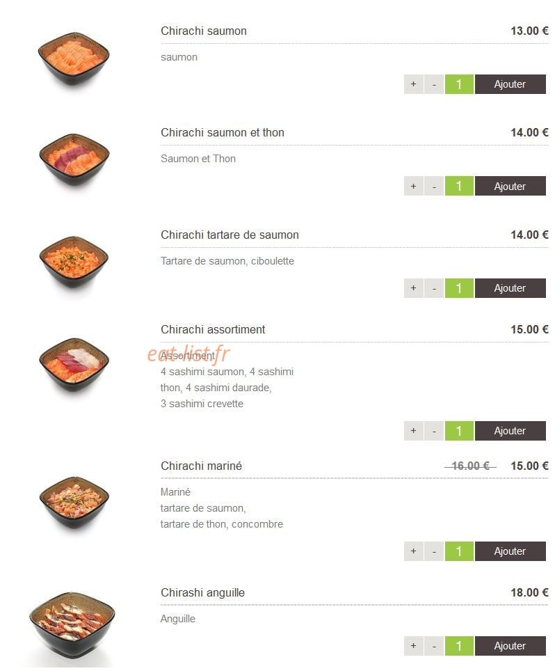 Sushi Design — carte page 14