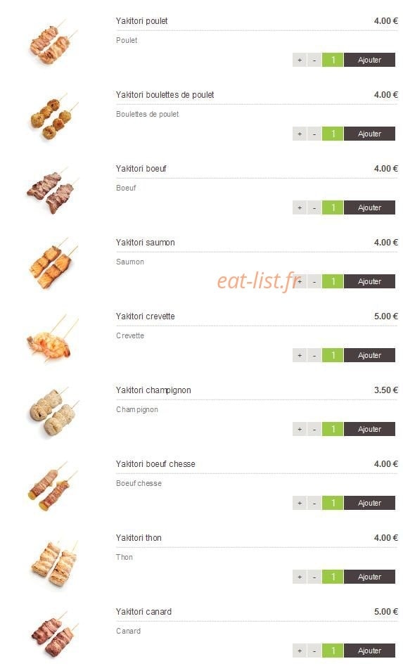 Sushi Design — carte page 17