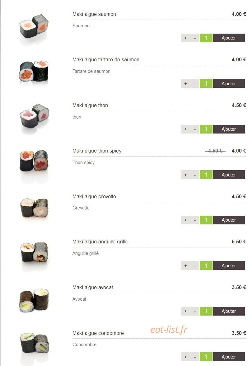 Sushi Design — carte page 7