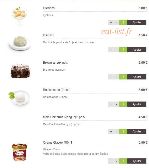 Sushi Design — carte page 19