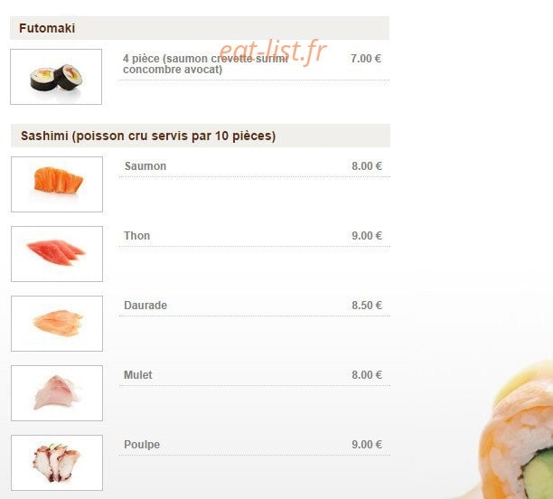 Sushi Soleil — carte page 6