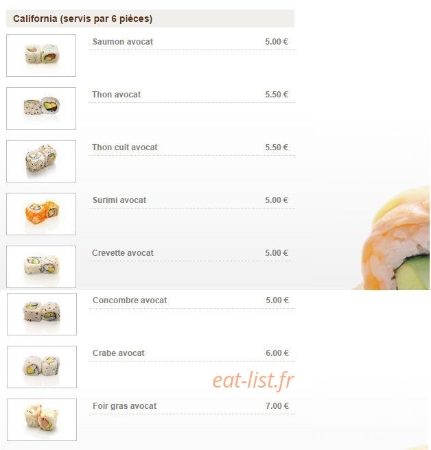Sushi Soleil — carte page 12
