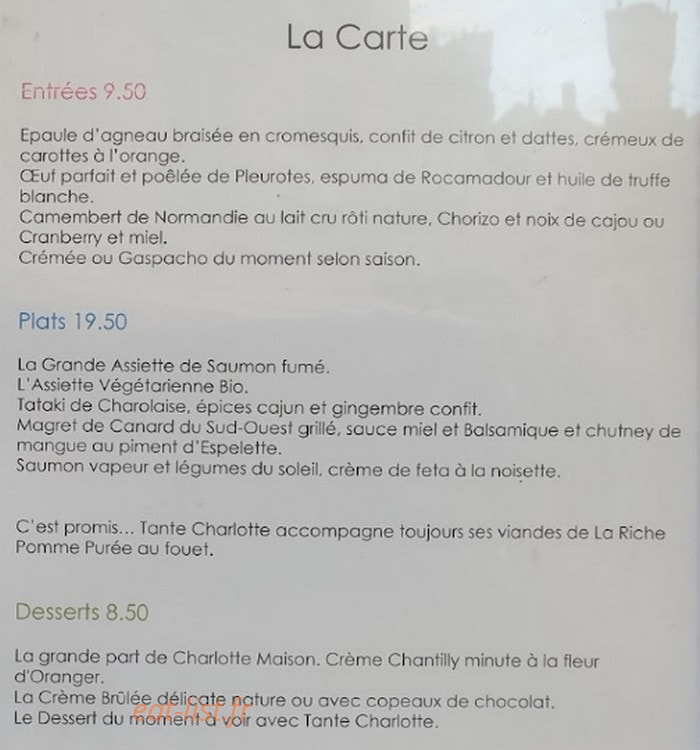 Tante Charlotte — carte page 1