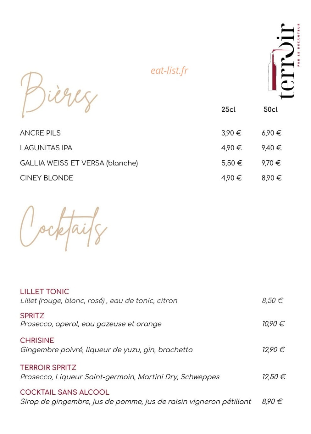 Terroir — carte page 6