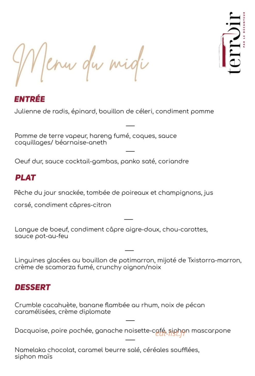 Terroir — carte page 1