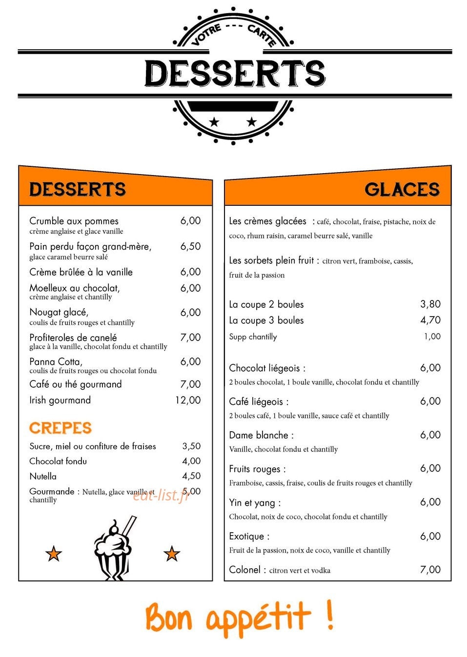 The Central Pub Gambetta — carte page 3