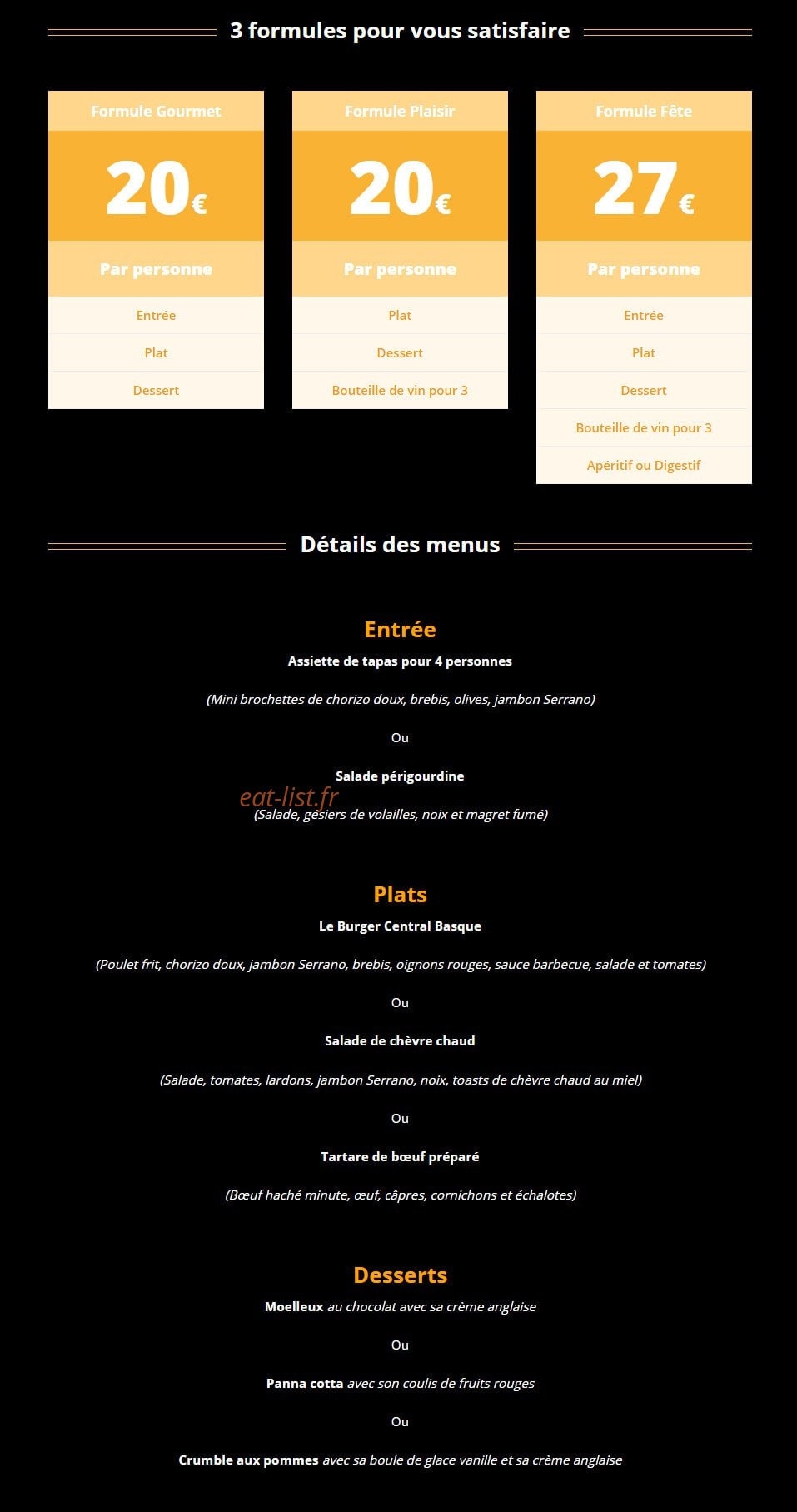 The Central Pub Gambetta — carte page 8