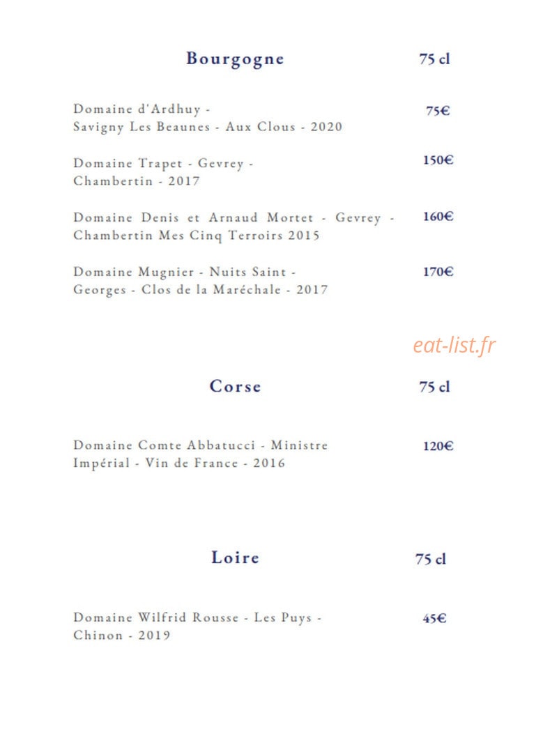 The Wine Bar — carte page 12