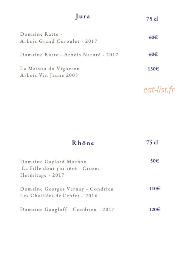 The Wine Bar — carte page 7
