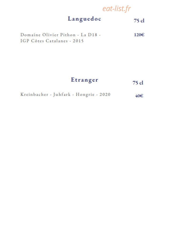 The Wine Bar — carte page 9