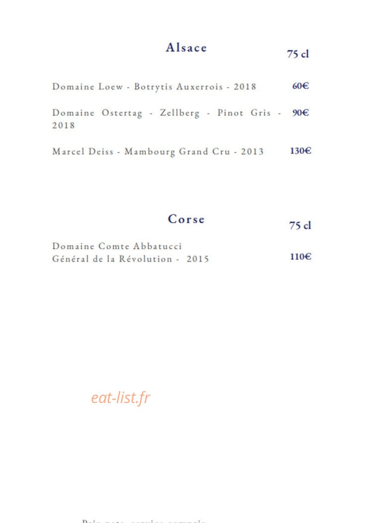 The Wine Bar — carte page 5