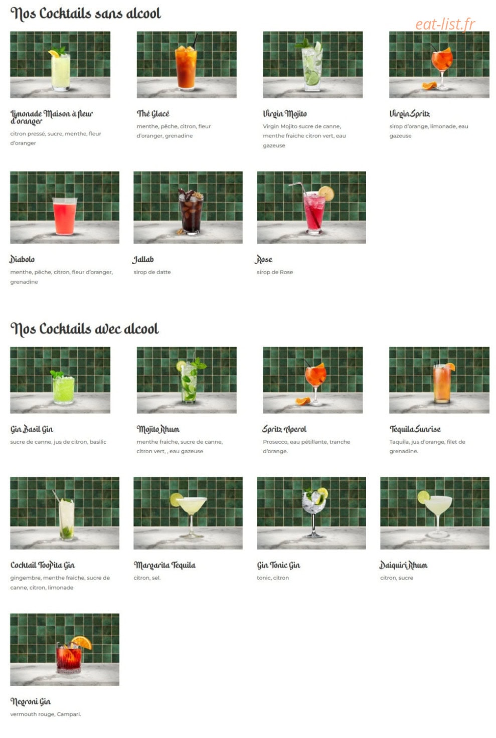Too Pita — carte page 7
