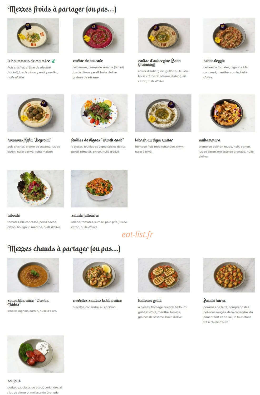 Too Pita — carte page 4