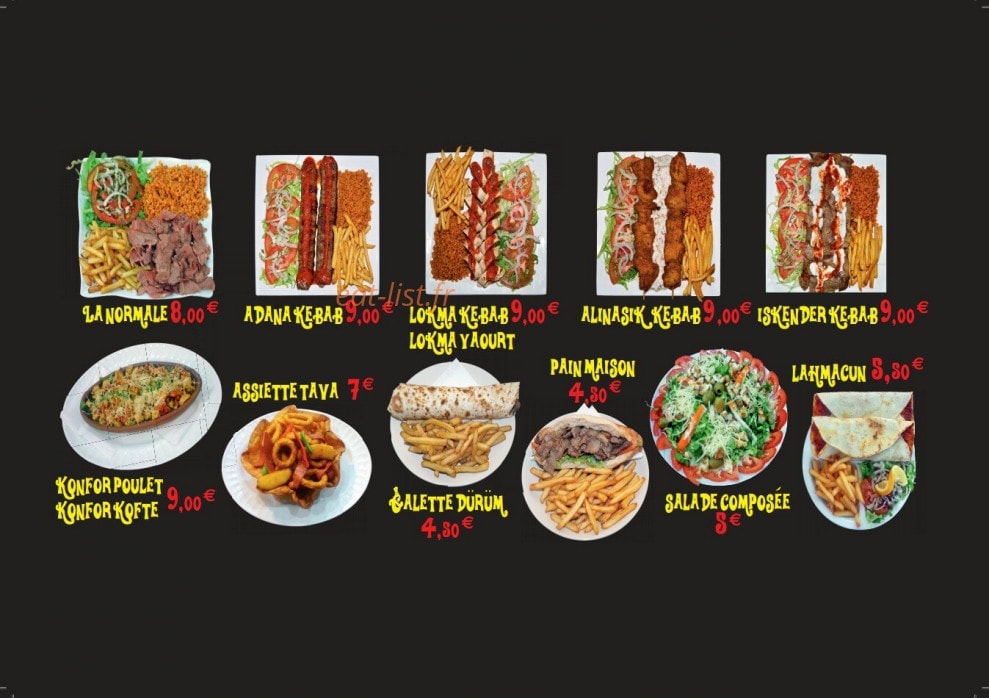 Topkapi Kebab — carte page 2