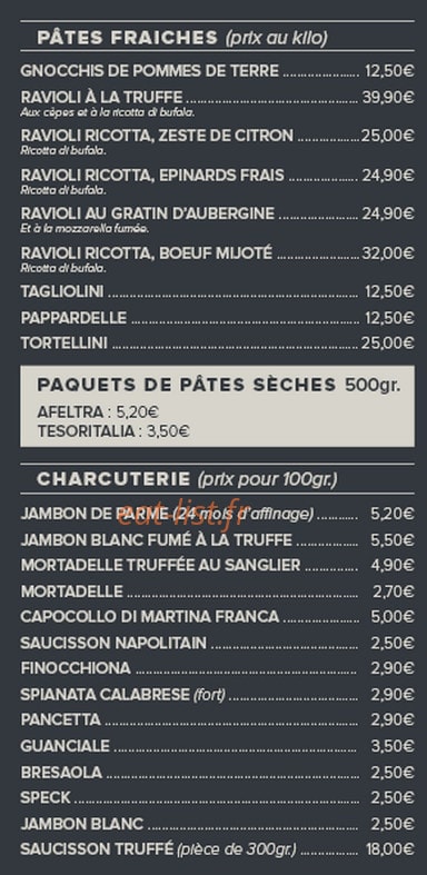 Trattoria Da Bartolo — carte page 6