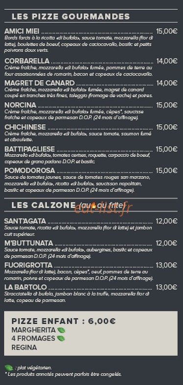 Trattoria Da Bartolo — carte page 4