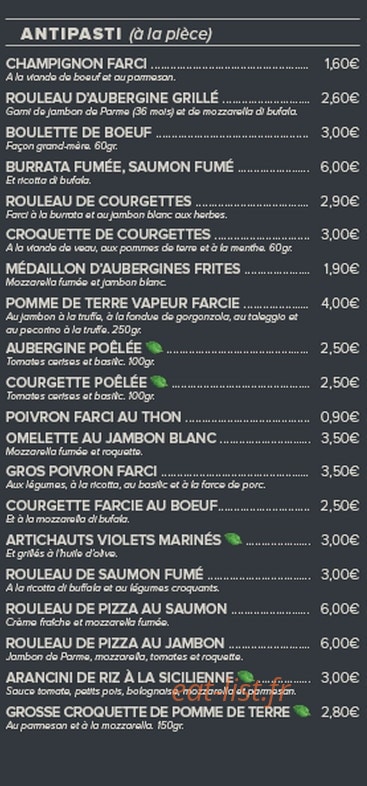 Trattoria Da Bartolo — carte page 3