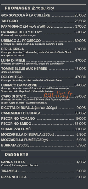 Trattoria Da Bartolo — carte page 7