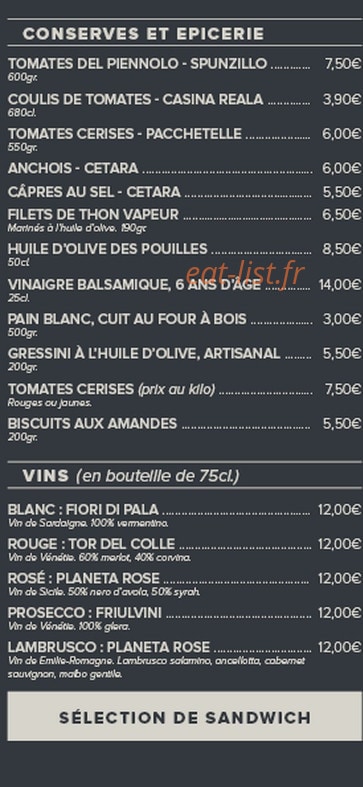 Trattoria Da Bartolo — carte page 8