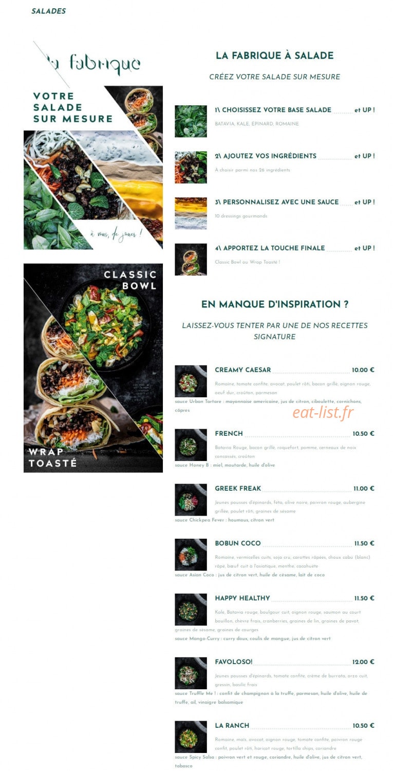 Urban Picnic — carte page 1