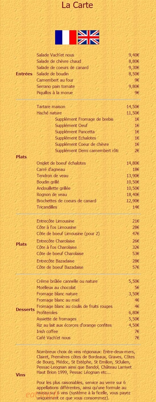 Vach'et Nous — carte page 4