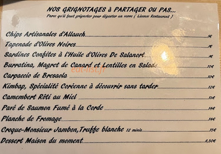 Vins Urbains — carte page 1