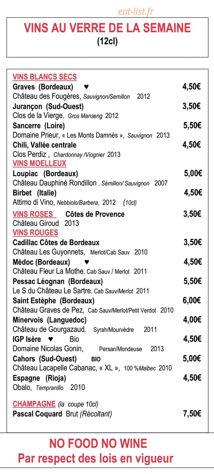 Wine more time — carte page 3