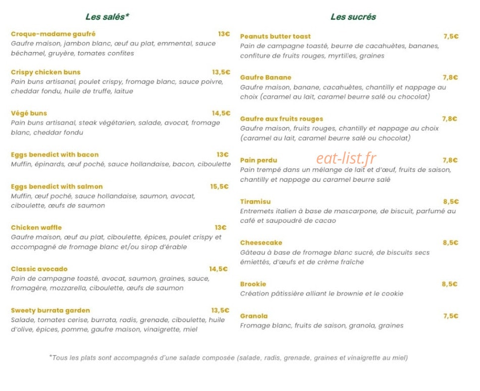 Yours Café — carte page 2