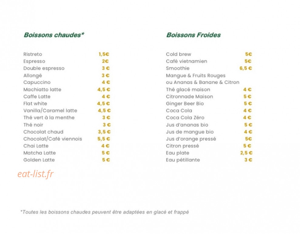 Yours Café — carte page 5