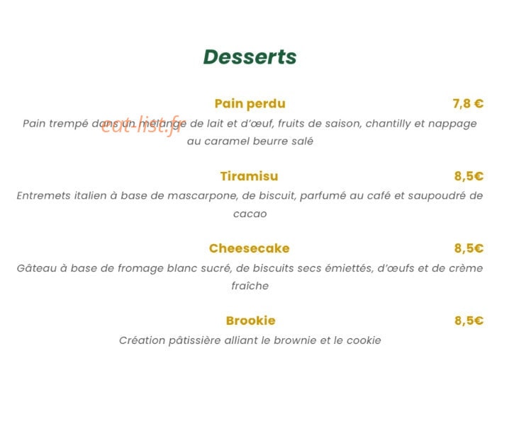 Yours Café — carte page 4