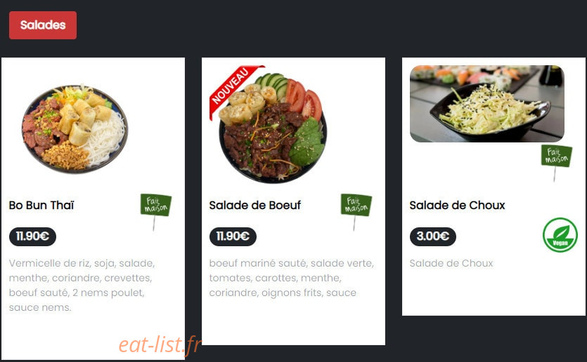 Asian Mix Food — carte page 4